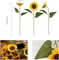6PCS Artificial Sunflowers Long Stem – Large Silk Fake Sunflower Bouquet with Dark Center for Outdoor, Home, Wedding, Baby Shower & Party Decorations